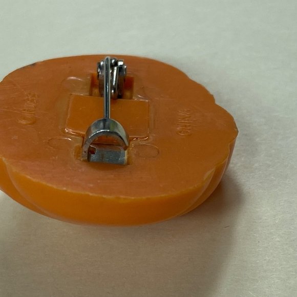 Halloween Holiday Jack-0-Lantern Pumpkin Pin Brooch Russ Silly Smile Grin - Picture 9 of 12